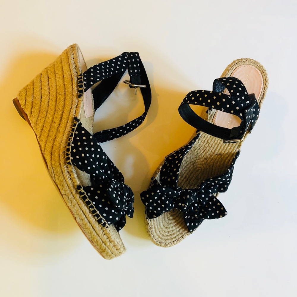 Loeffler Randall Tess Bow Wedge Espadrilles